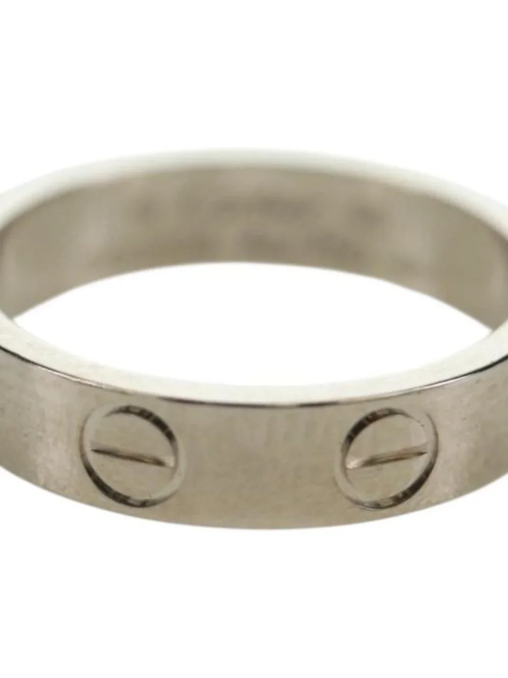 CARTIER Love Ring Ring 750 White Gold Auth am11120SM
